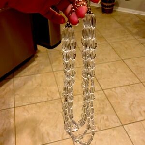 Necklace with clear beads